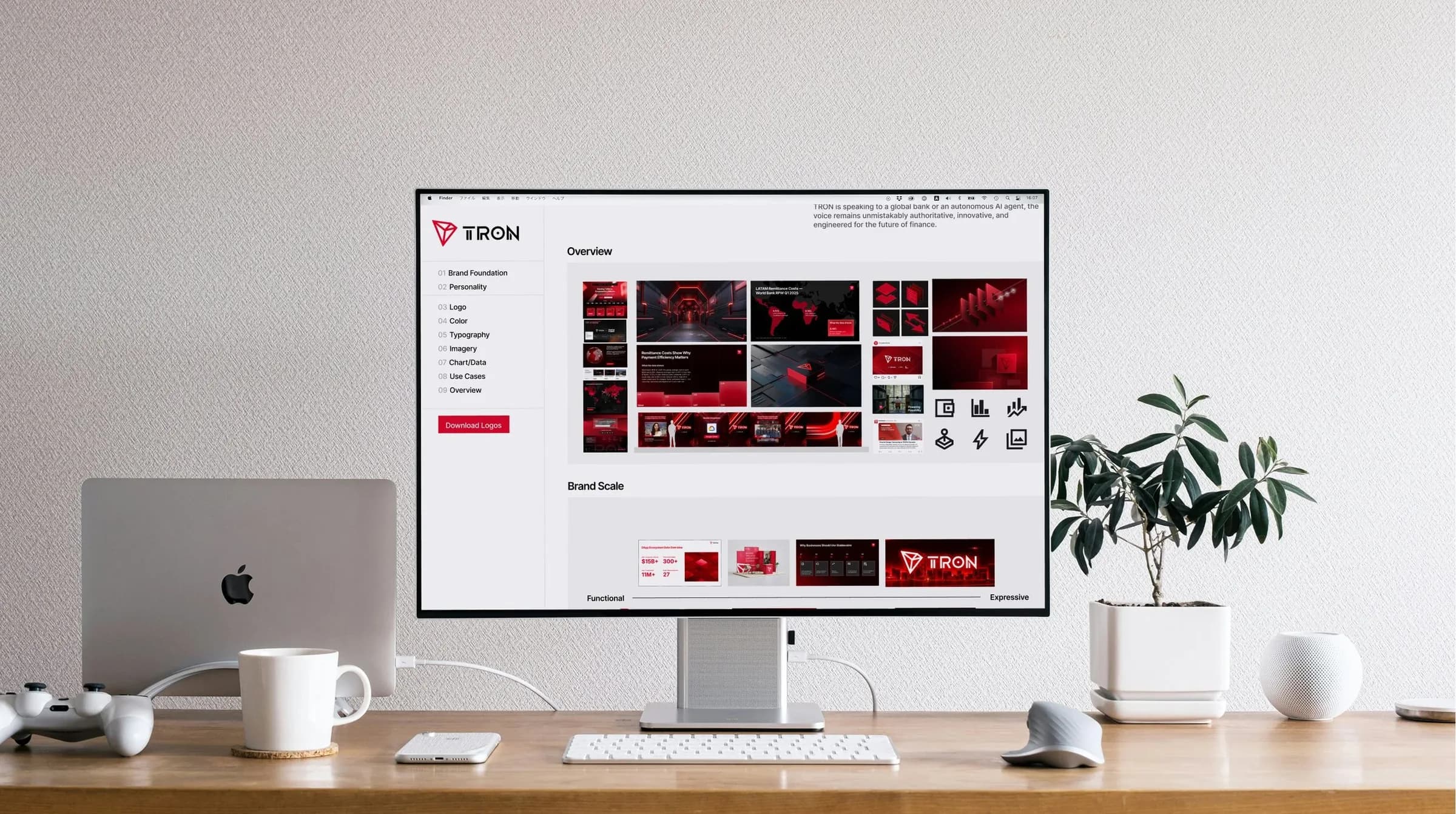 The overview page of the guidelines site on a desktop monitor